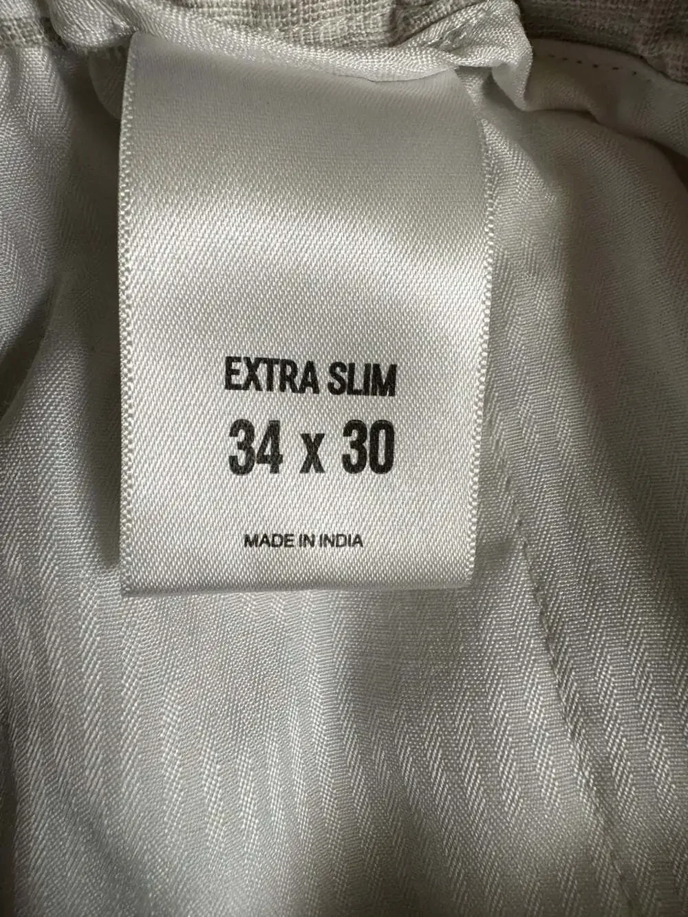 Express Men’s 100% Linen Drawstring Pants Light Gray Casual 34x30
